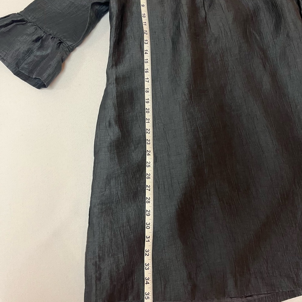 J. Crew Dark Grey Dupioni Silk Blend Shift Dress / Pockets - 14 - Picture 5 of 9